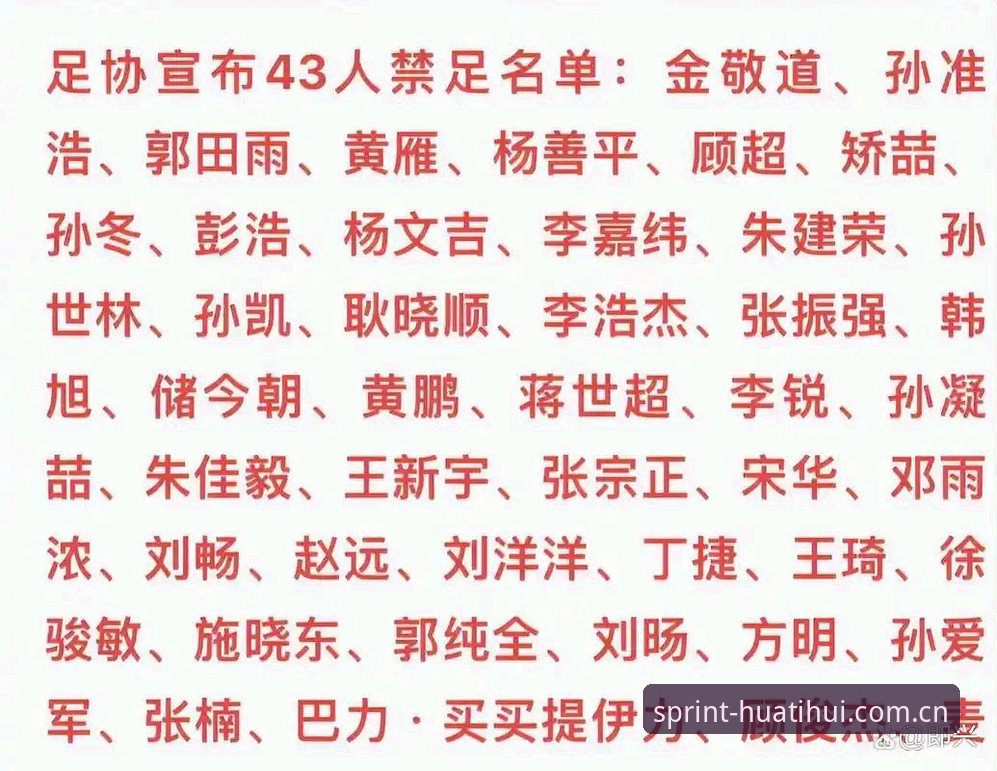 华体会体育平台教程 华体会体育用户关注:中国足协第三批禁足名单最新动态,17人终身禁赛48人受罚